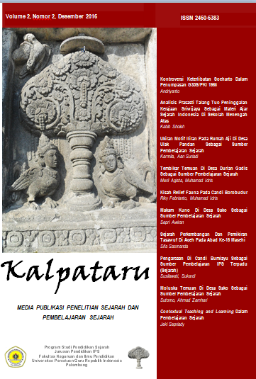 					Lihat Vol 2 No 2 (2016): Kalpataru: Jurnal Sejarah dan Pembelajaran Sejarah
				