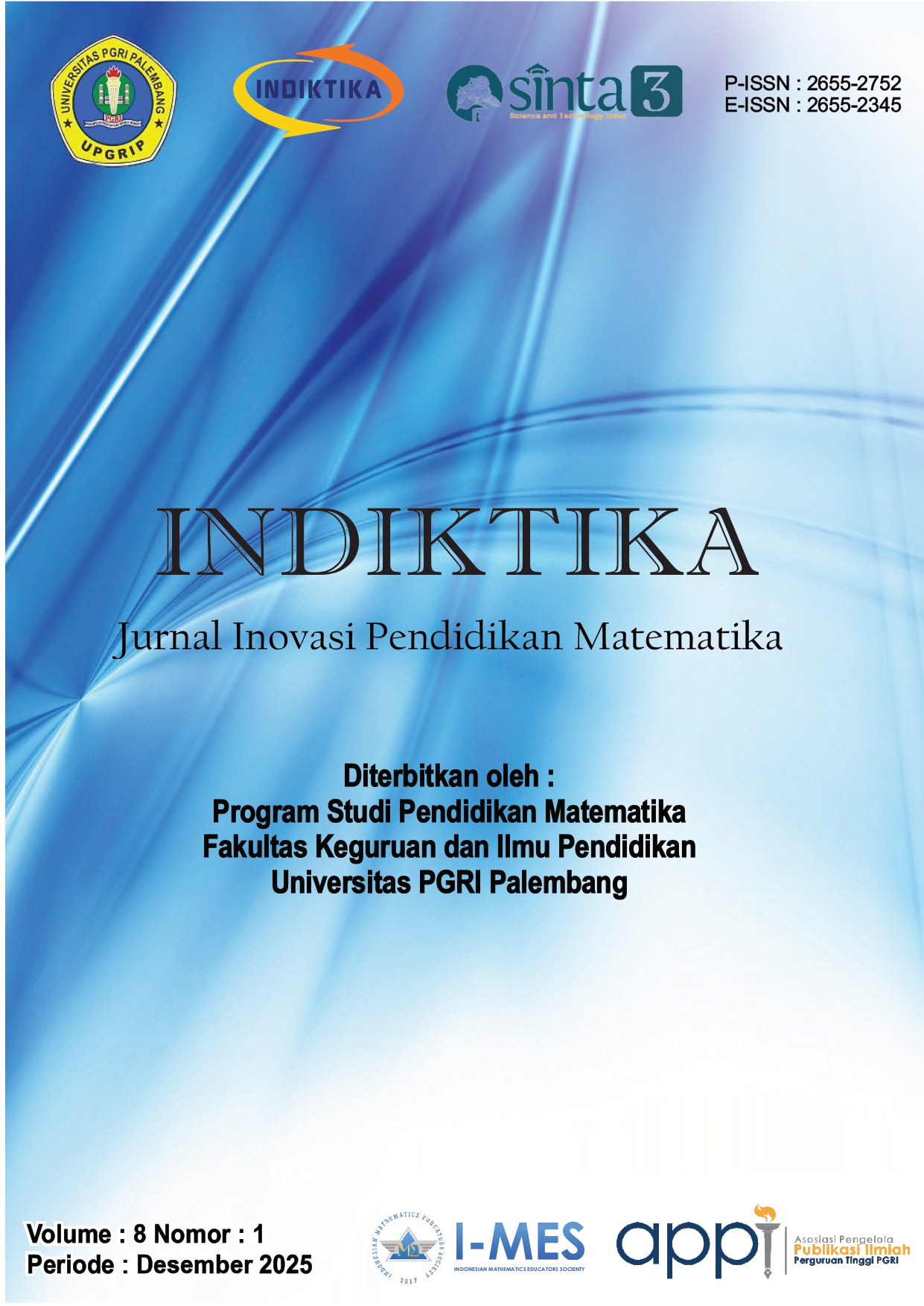 					View Vol. 8 No. 1 (2025): Indiktika : Jurnal Inovasi Pendidikan Matematika
				