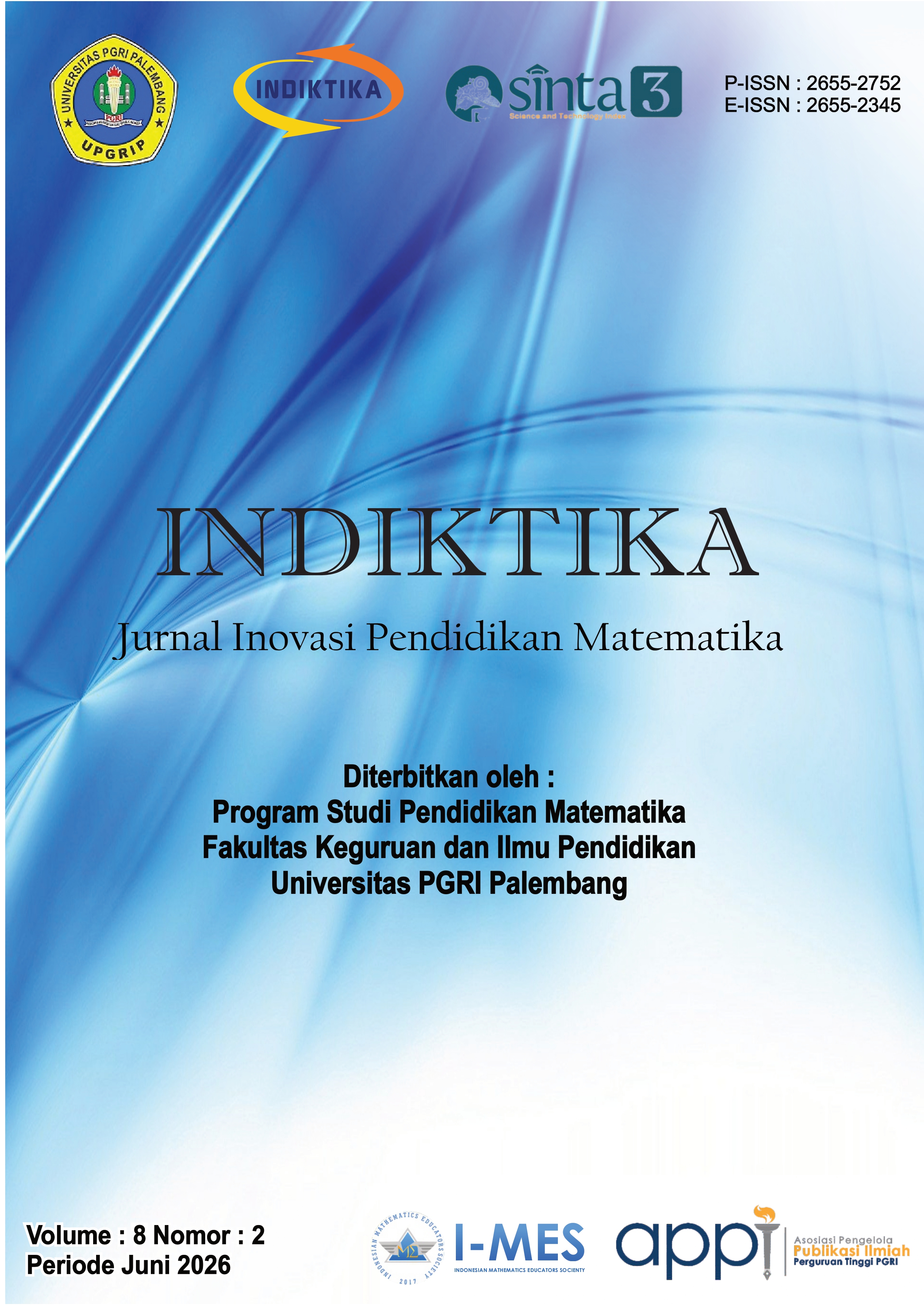 					View Vol. 8 No. 2 (2026): Indiktika : Jurnal Inovasi Pendidikan Matematika
				